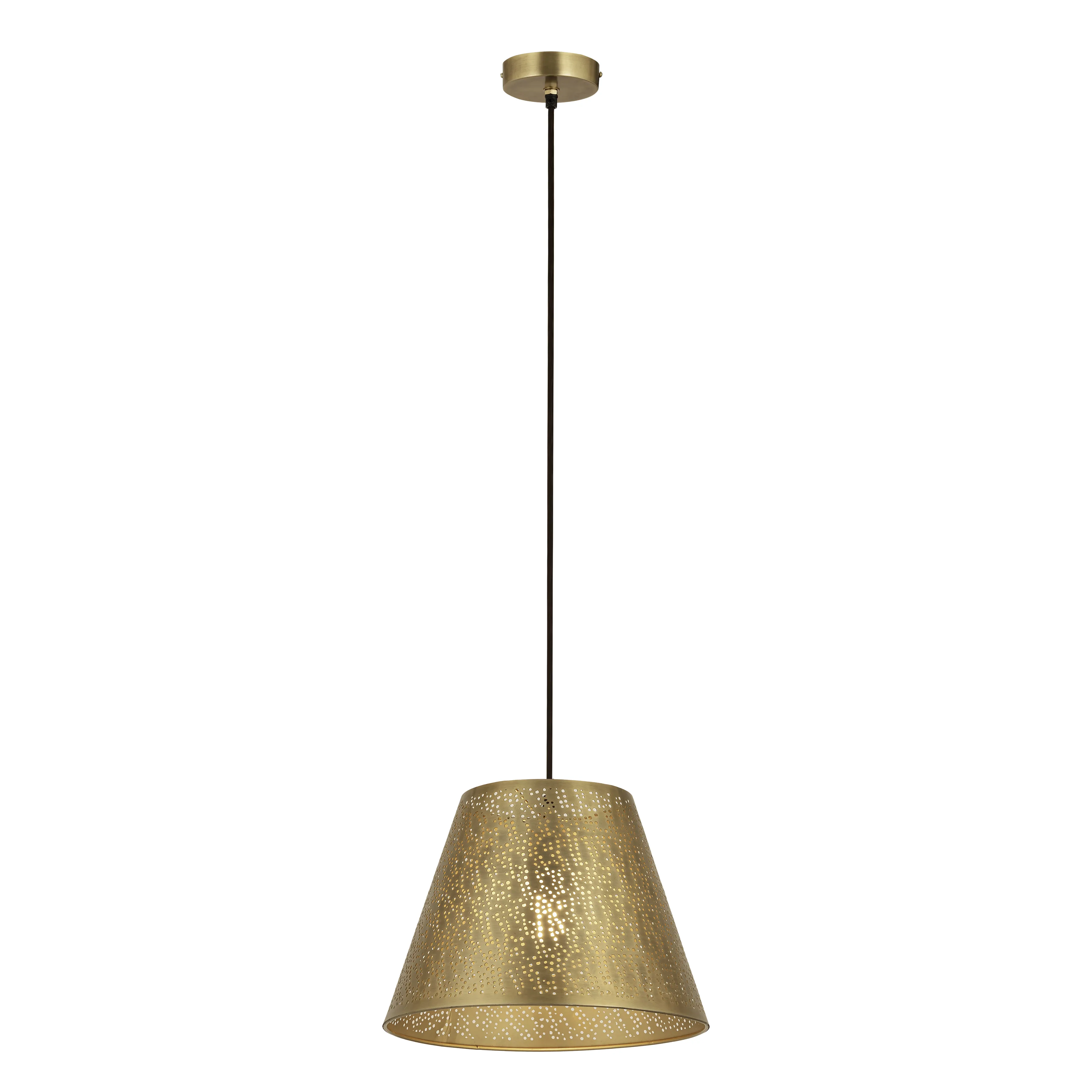 Hargen 15" Wide 1-Light Pendant - Antique Brass