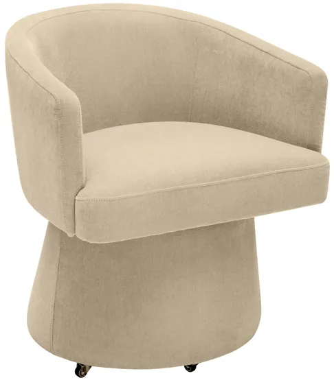 Kristen Taupe Rolling Desk Chair