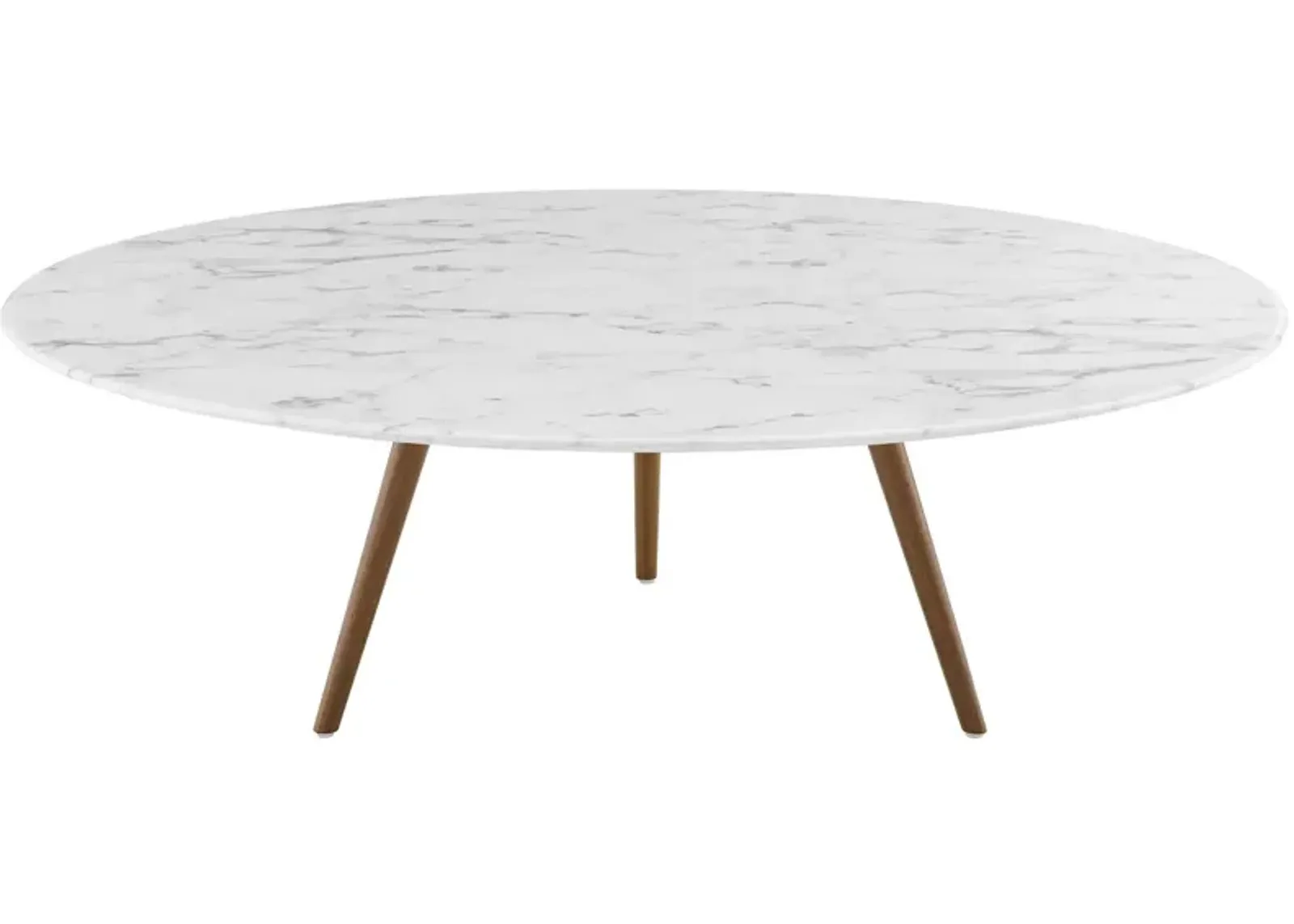 Lippa 47" Round Artificial Marble Coffee Table with Tripod Base