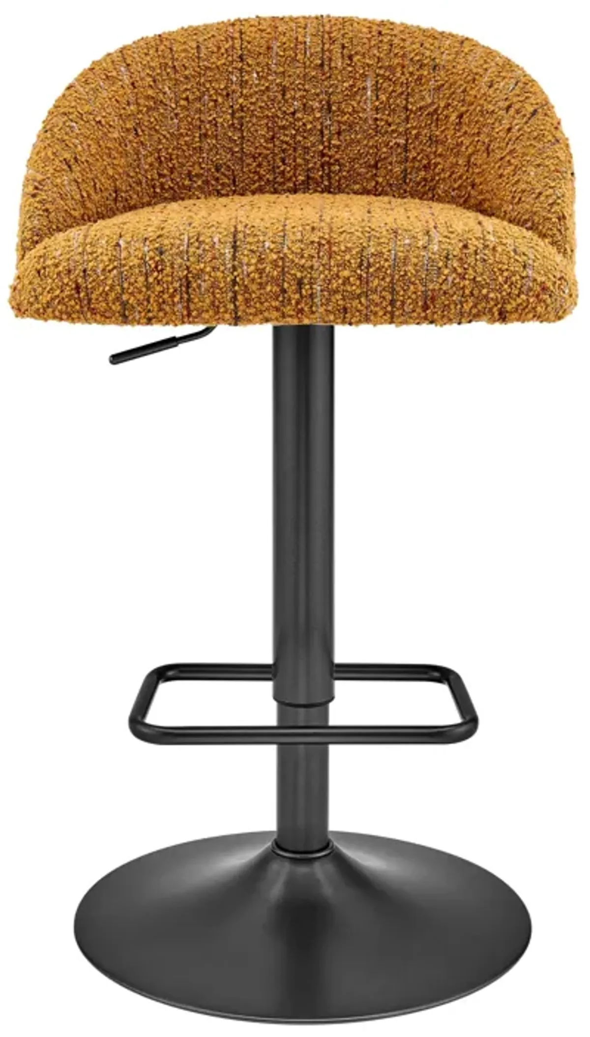 Jorrell KD Fabric Gaslift Swivel Bar Stool, Zenith Mustard