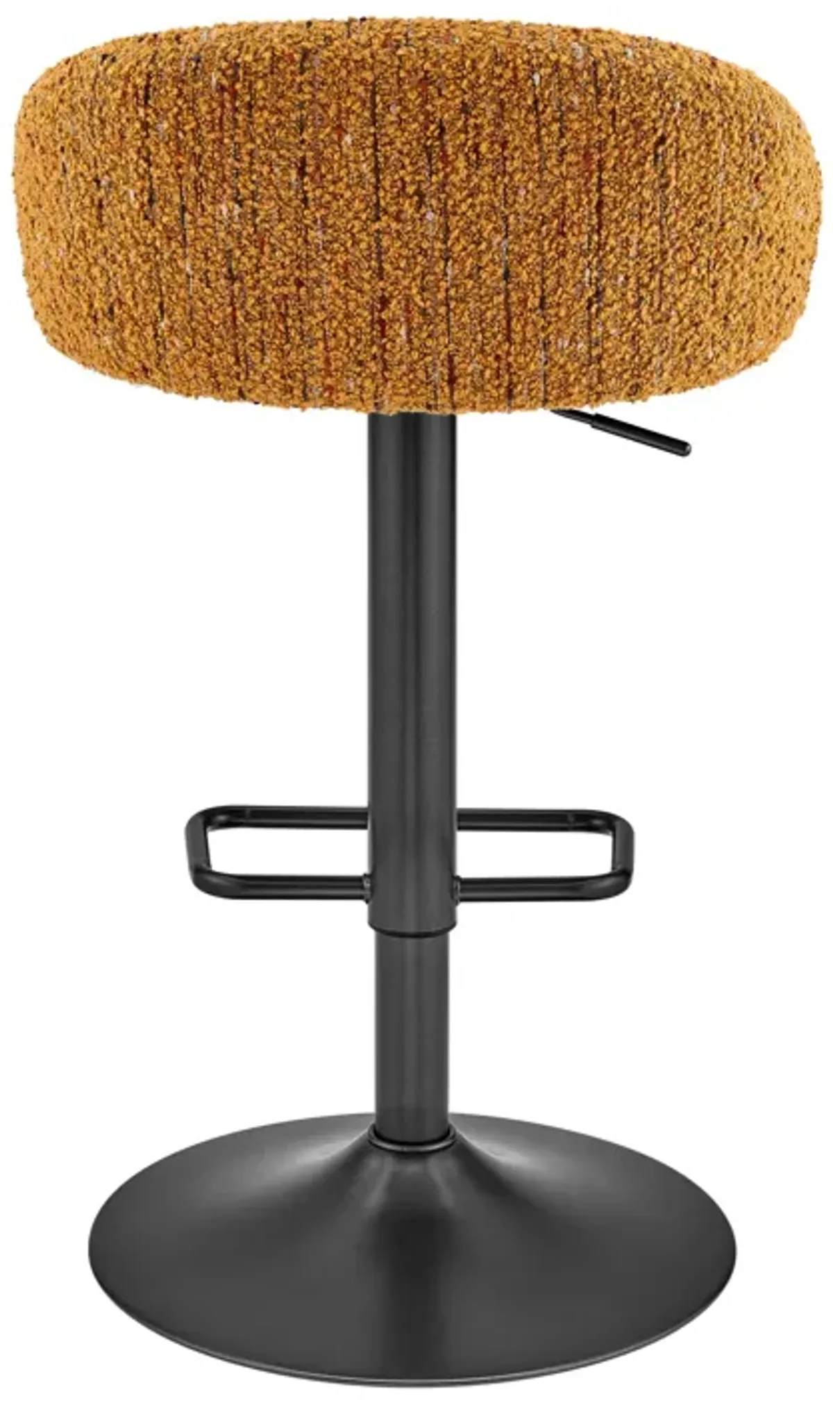 Jorrell KD Fabric Gaslift Swivel Bar Stool, Zenith Mustard