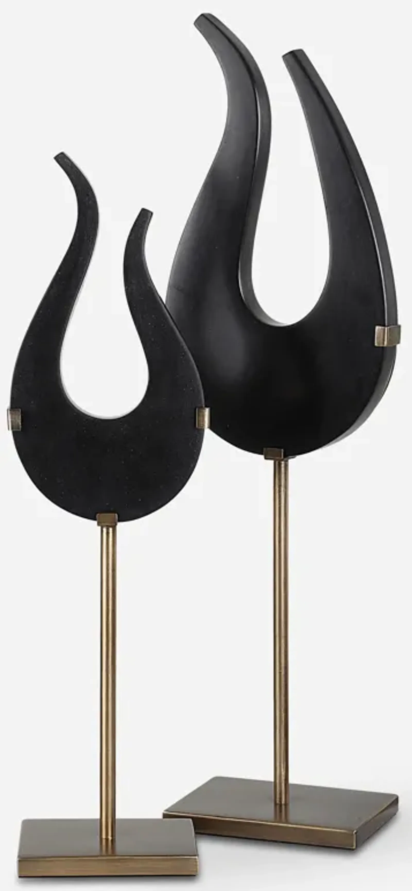 Black Flame Sculptures, S/2