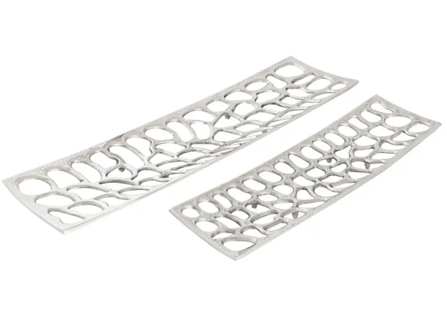 Maro Tray - Set of 2 Nickel