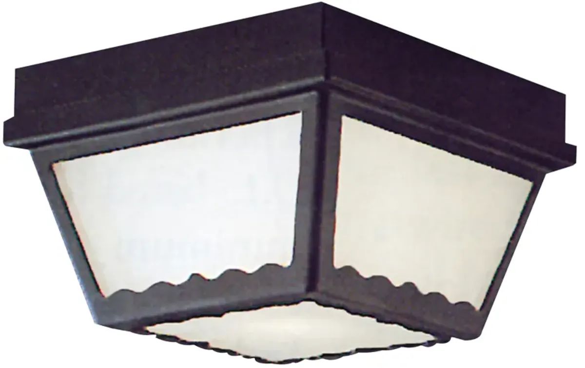 Outdoor Essentials 9.5'' Wide 2-Light Outdoor Flush Mount - Black