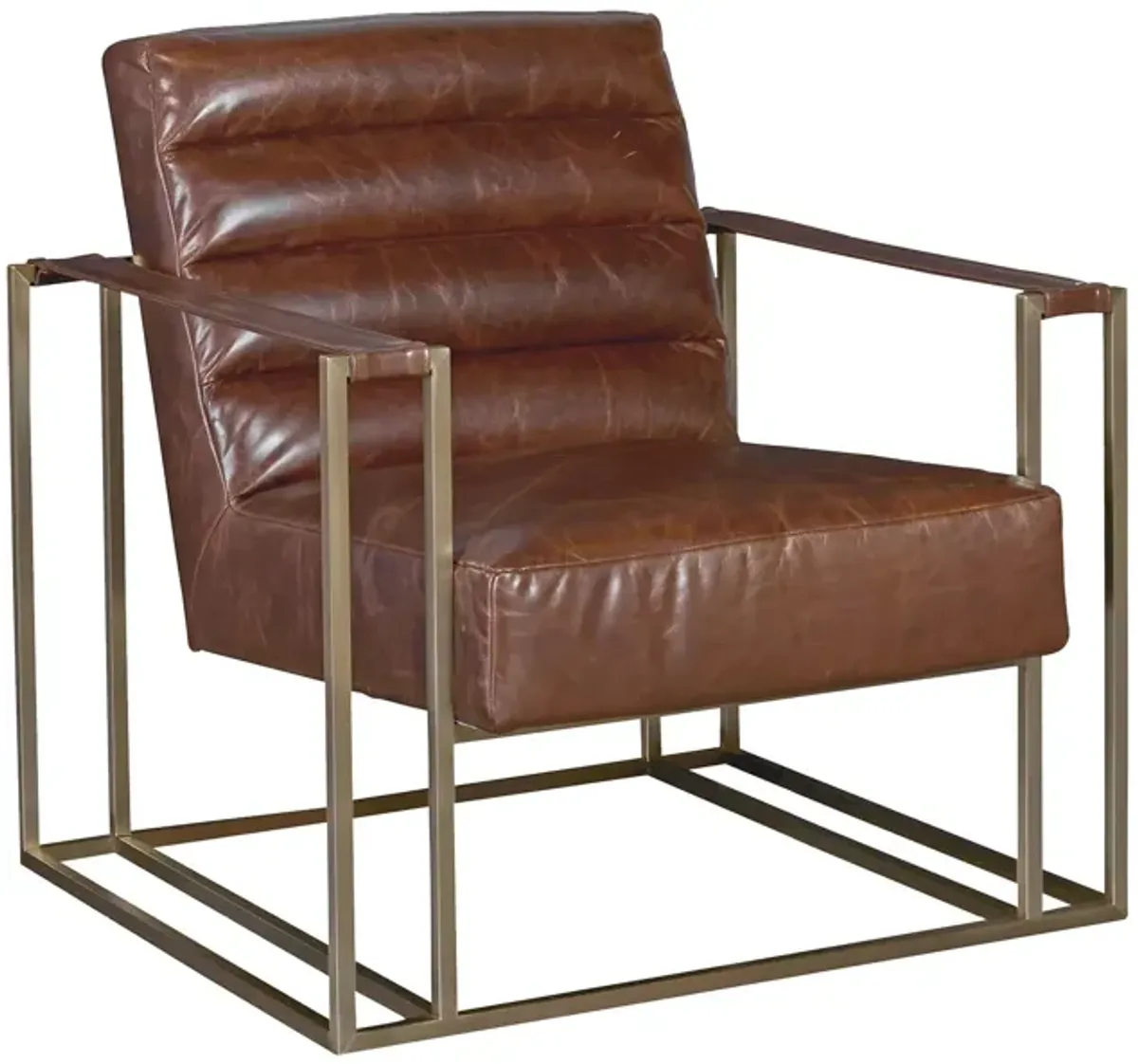 Jensen Accent Chair-Brown Leather