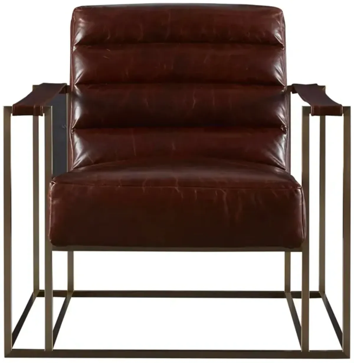 Jensen Accent Chair-Brown Leather