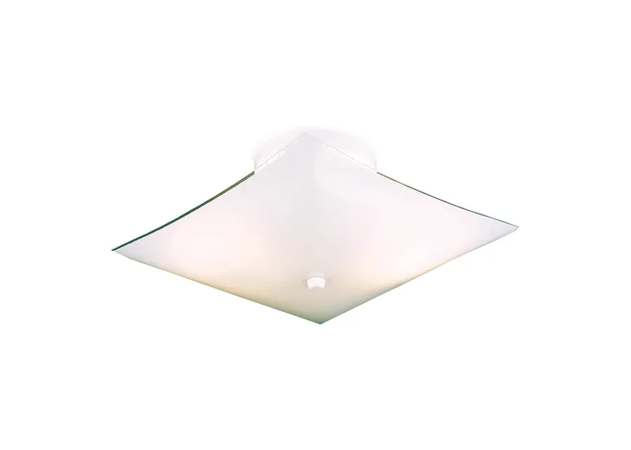 Ceiling Essentials 12" Wide 2-Light Flush Mount - White