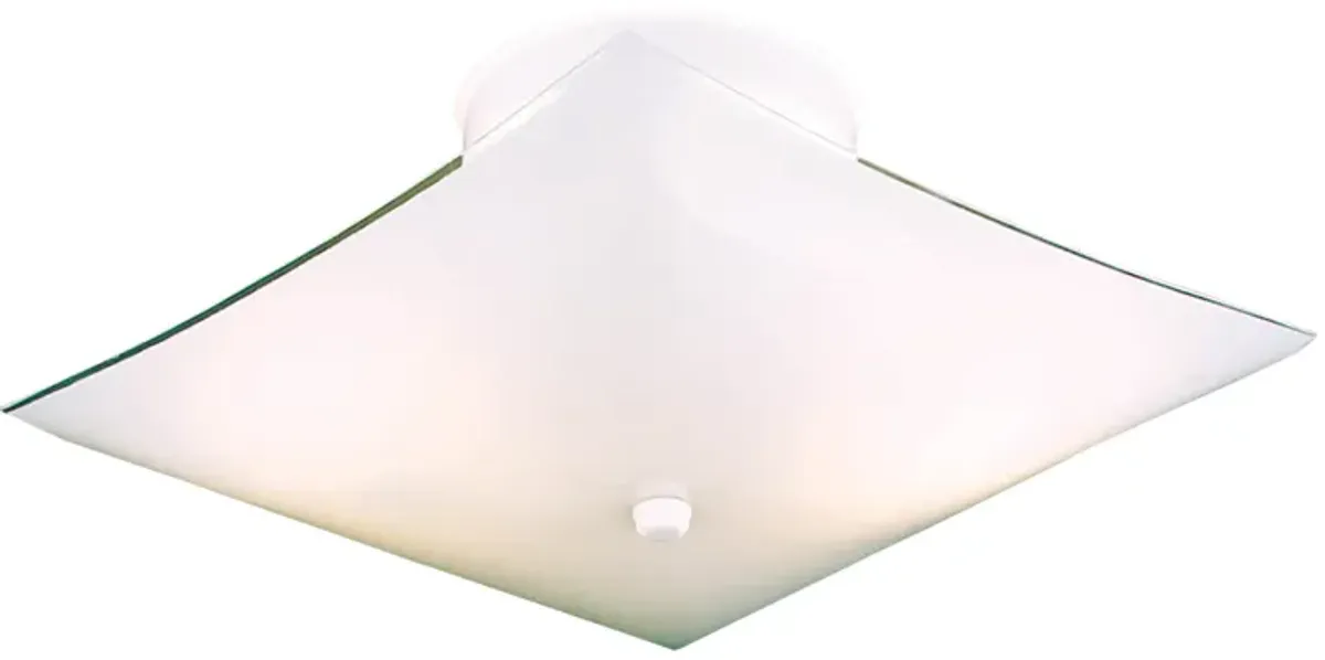 Ceiling Essentials 12" Wide 2-Light Flush Mount - White