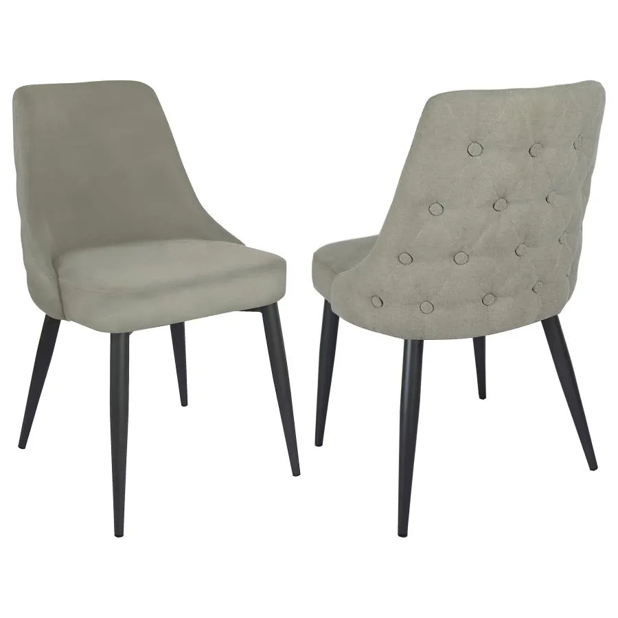 Crossabeg Upholstered Curved Back Side Chairs (Set of 2)