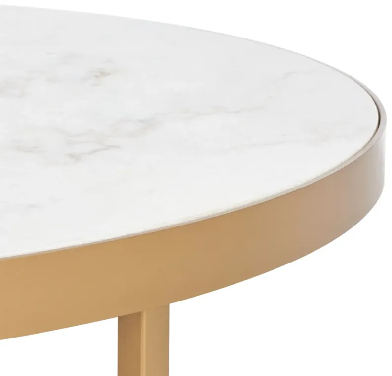 Caralyn Round Marble Coffee Table