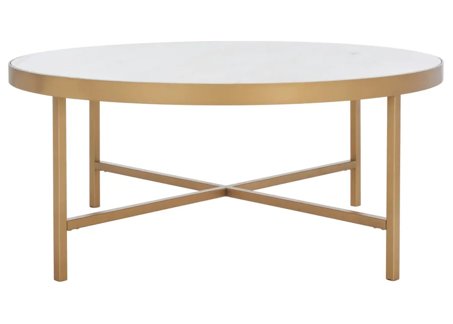 Caralyn Round Marble Coffee Table