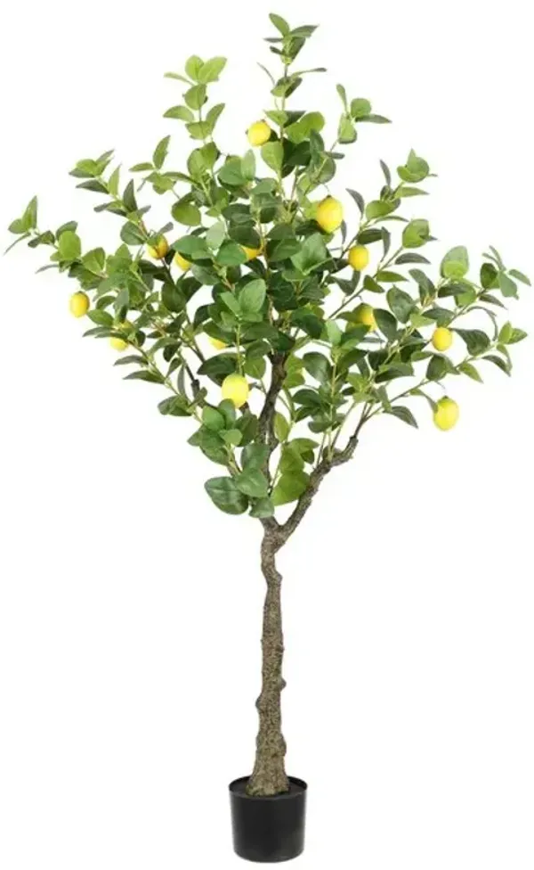 Faux Potted Lemon Tree