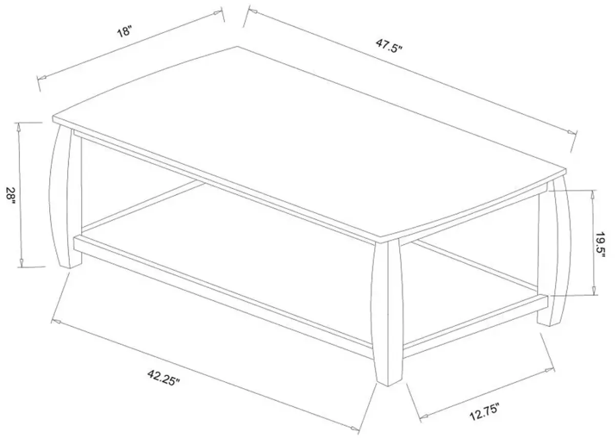 Dixon Rectangular Sofa Table with Lower Shelf Espresso