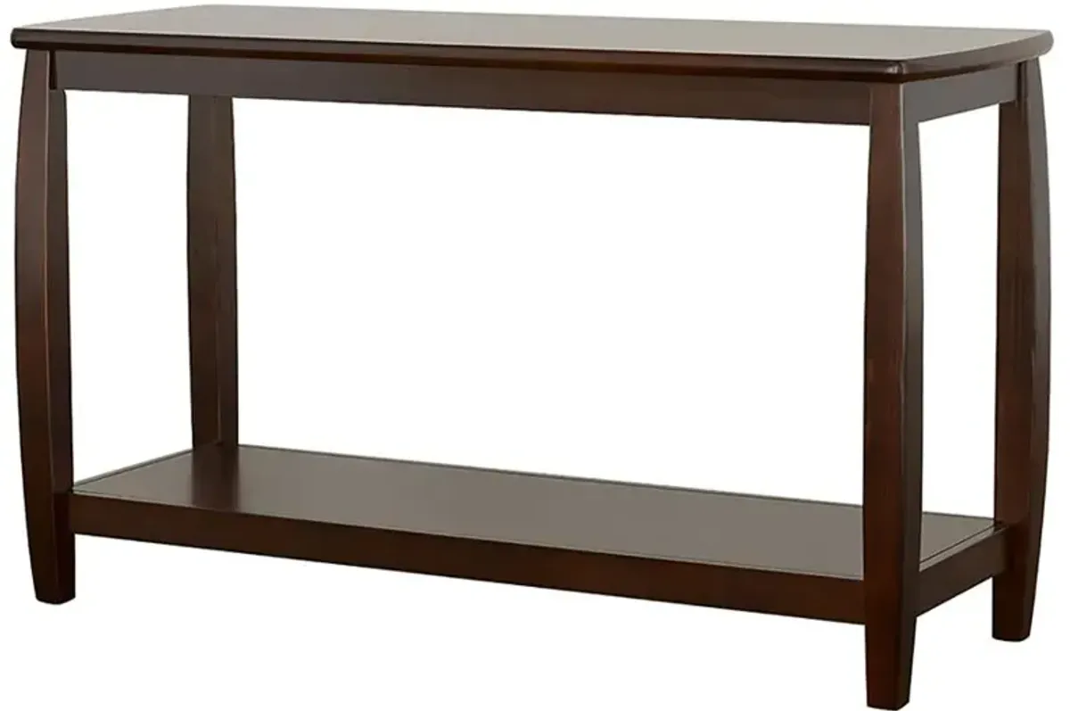 Dixon Rectangular Sofa Table with Lower Shelf Espresso