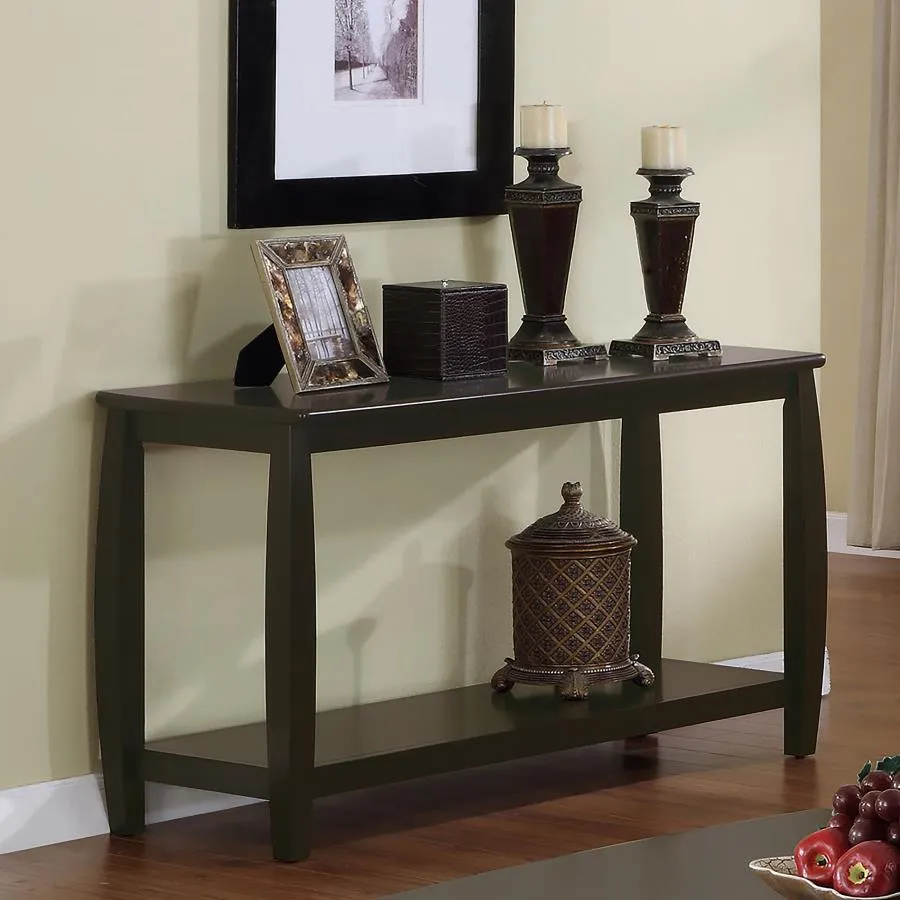 Dixon Rectangular Sofa Table with Lower Shelf Espresso