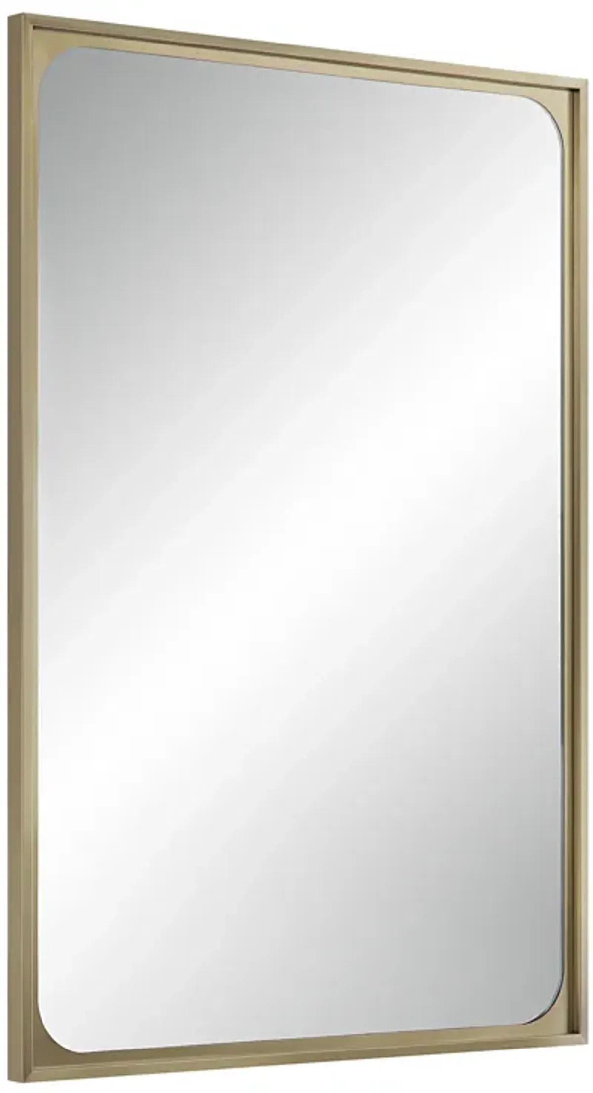 Sati 36" Tall Rectangular Mirror, Burnished Brass