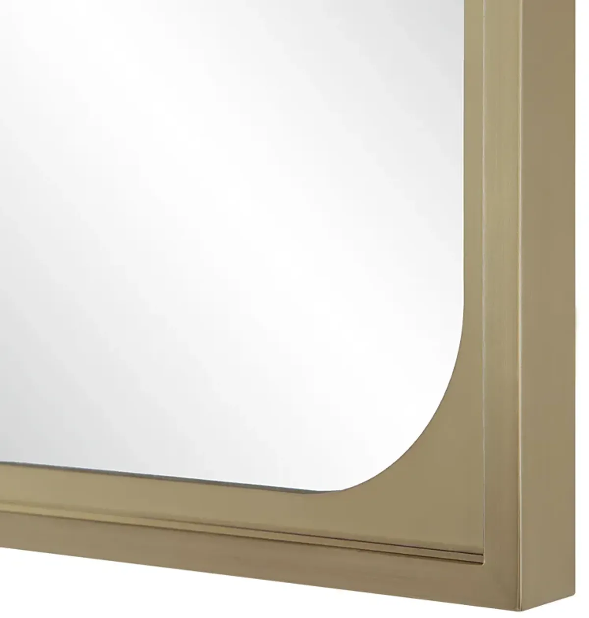 Sati 36" Tall Rectangular Mirror, Burnished Brass