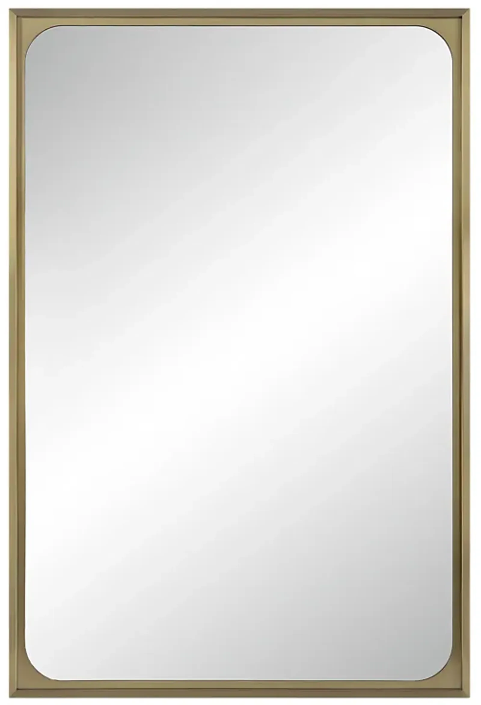 Sati 36" Tall Rectangular Mirror, Burnished Brass