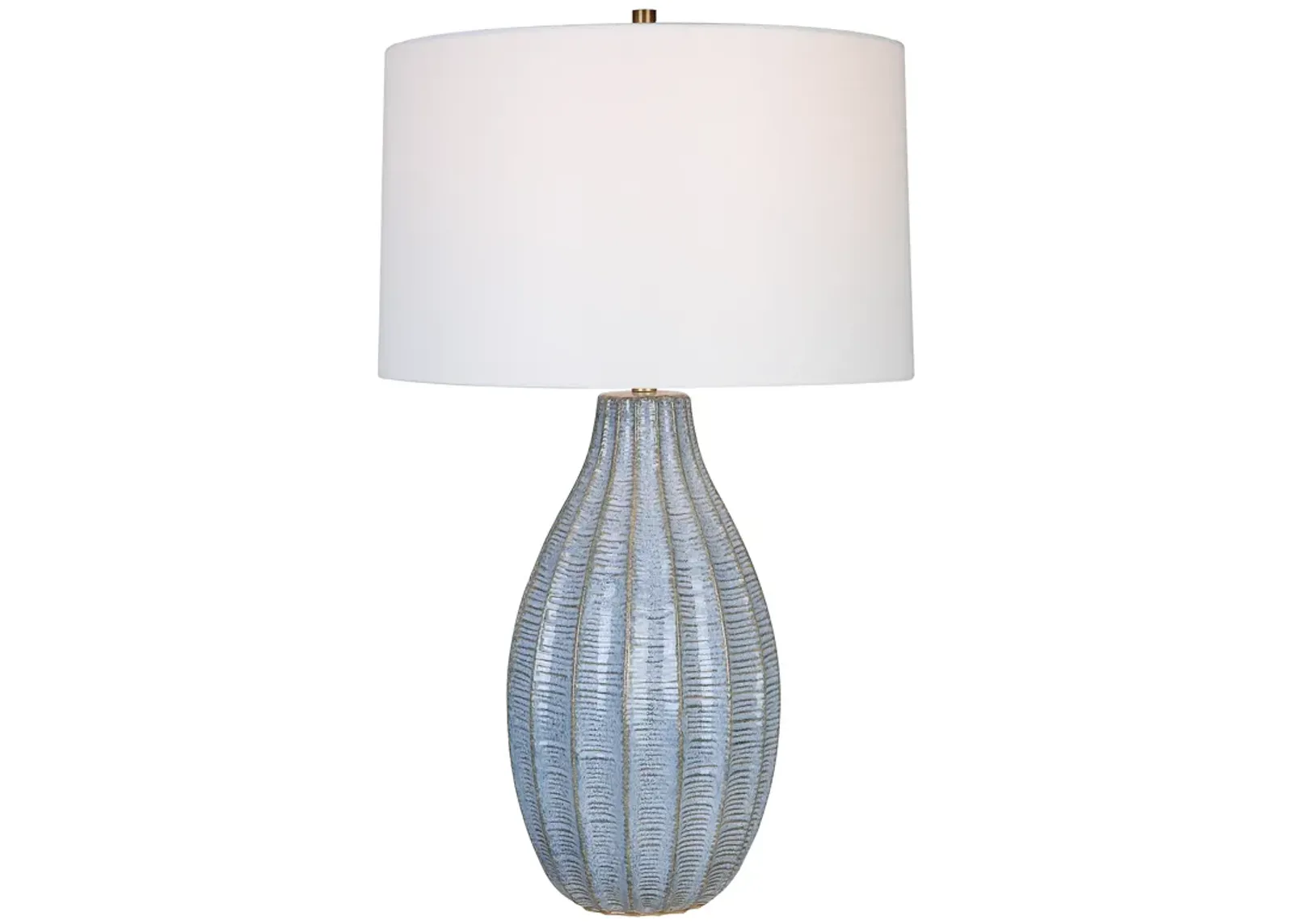 Veston Blue Glaze Table Lamp