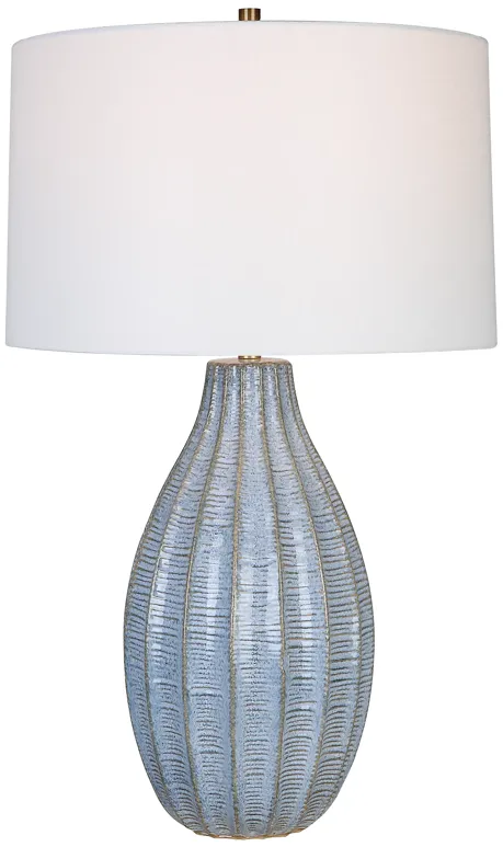 Veston Blue Glaze Table Lamp