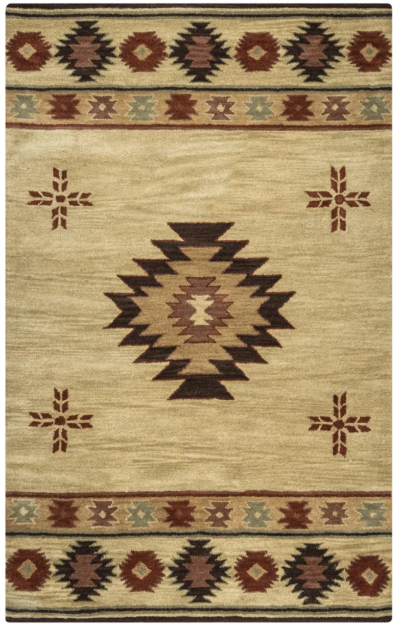 Southwest Beige Southwest/Tribal Wool 12' x 15' Rectangle Rug