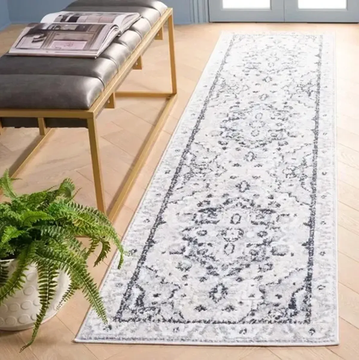 LAYLA 107 Grey 2'-2' X 9' Runner Rug