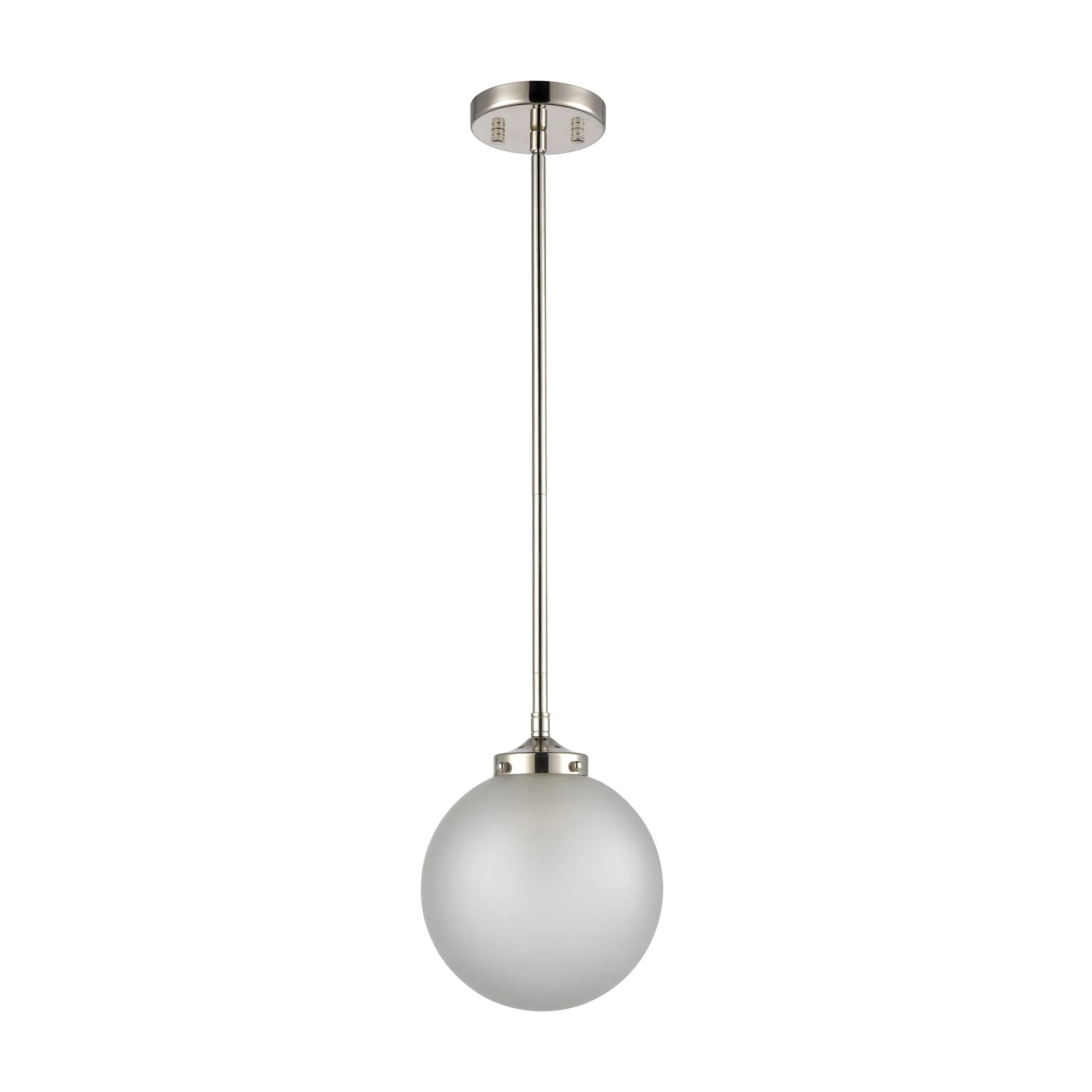 Boudreaux 8" Wide 1-Light Mini Pendant - Polished Nickel