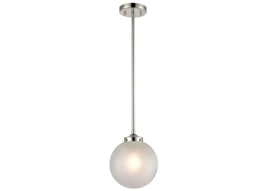 Boudreaux 8" Wide 1-Light Mini Pendant - Polished Nickel