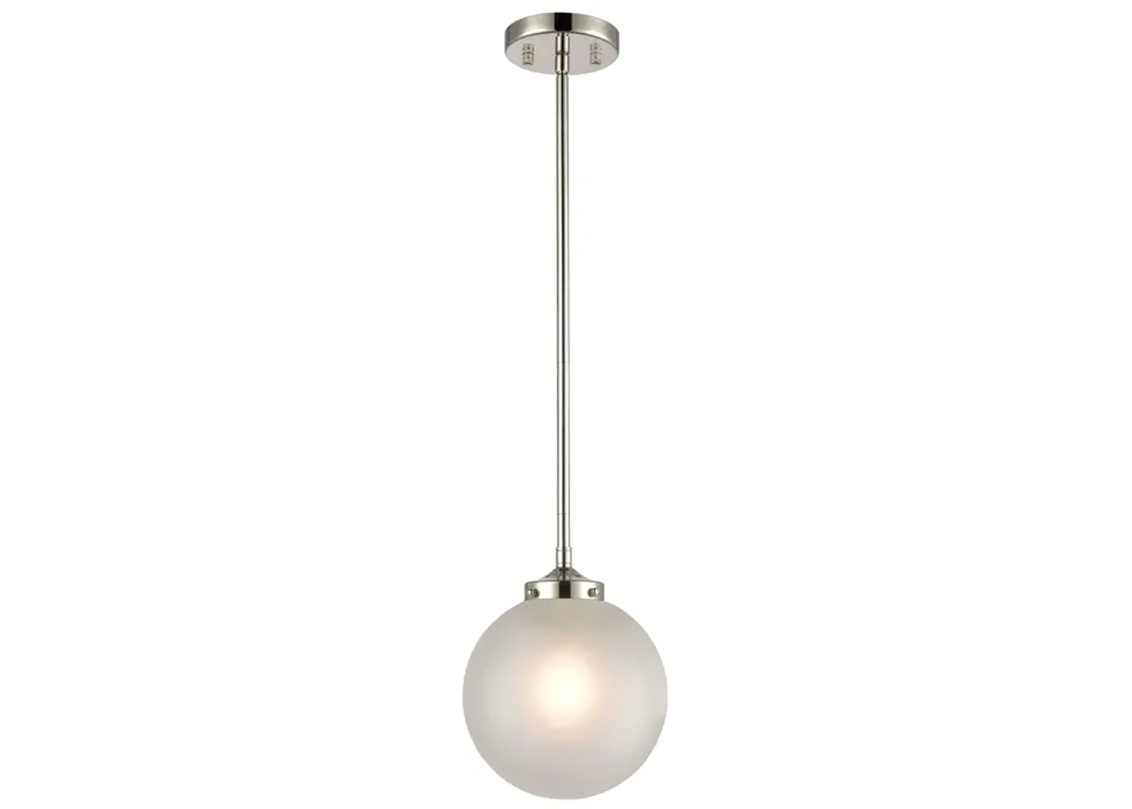 Boudreaux 8" Wide 1-Light Mini Pendant - Polished Nickel