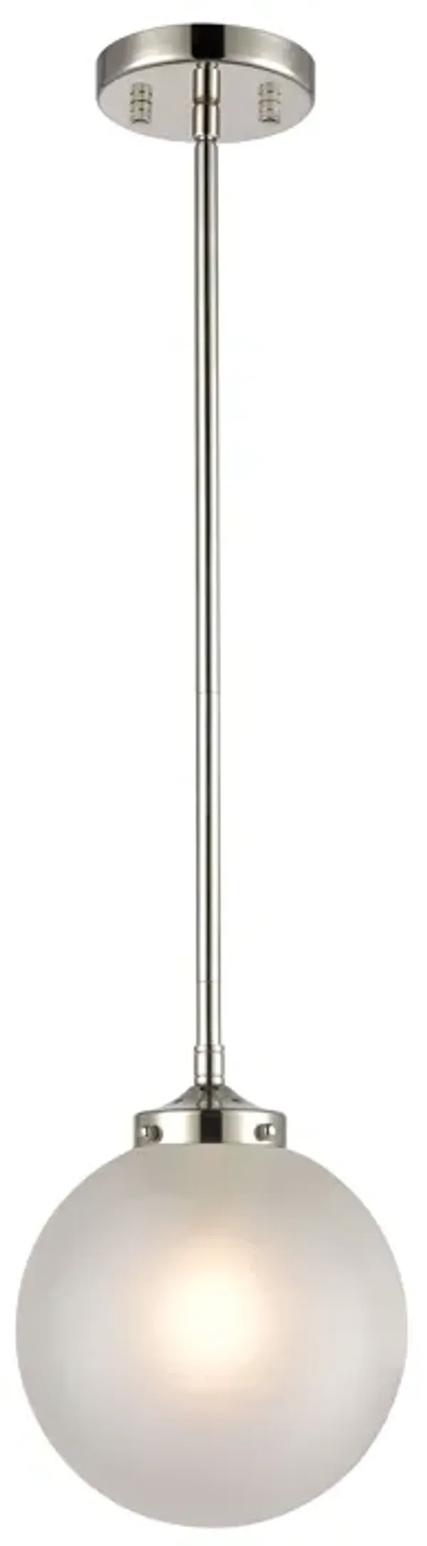 Boudreaux 8" Wide 1-Light Mini Pendant - Polished Nickel