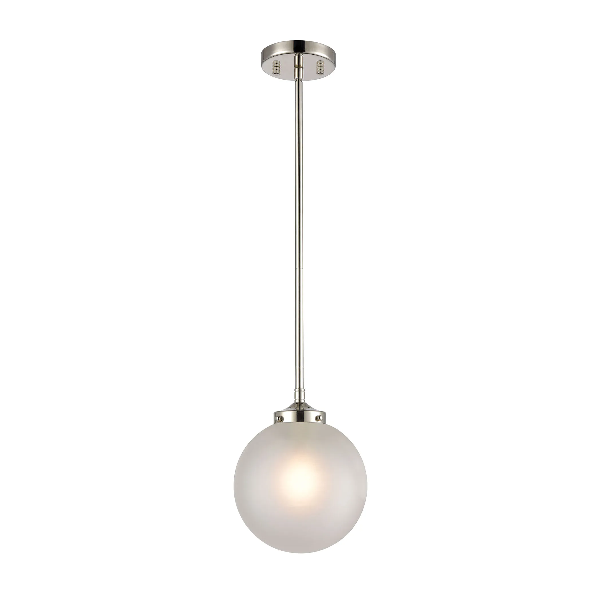 Boudreaux 8" Wide 1-Light Mini Pendant - Polished Nickel