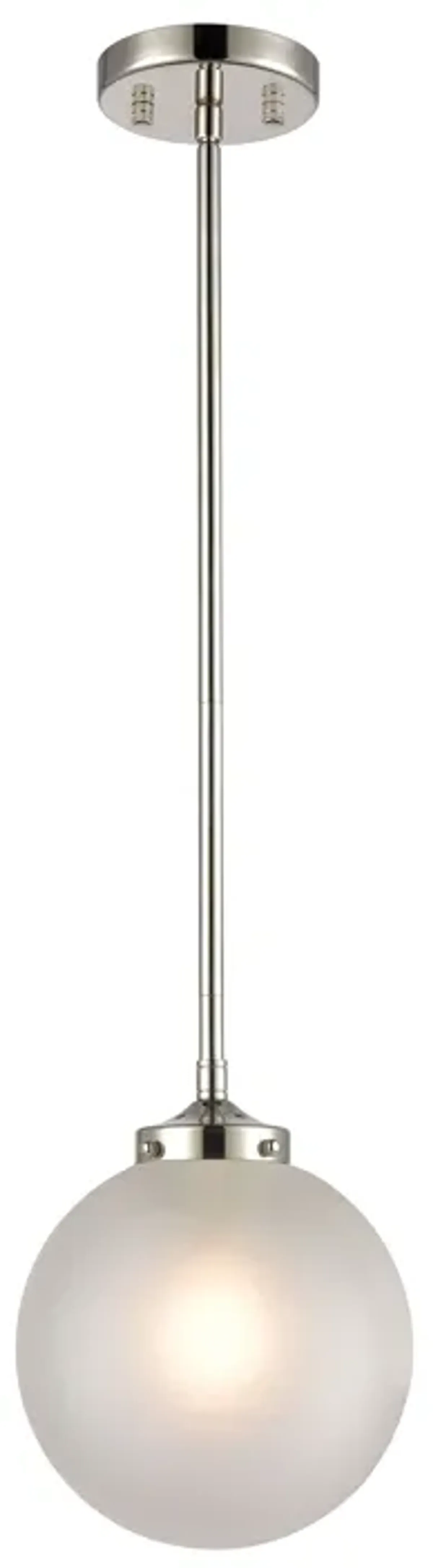 Boudreaux 8" Wide 1-Light Mini Pendant - Polished Nickel