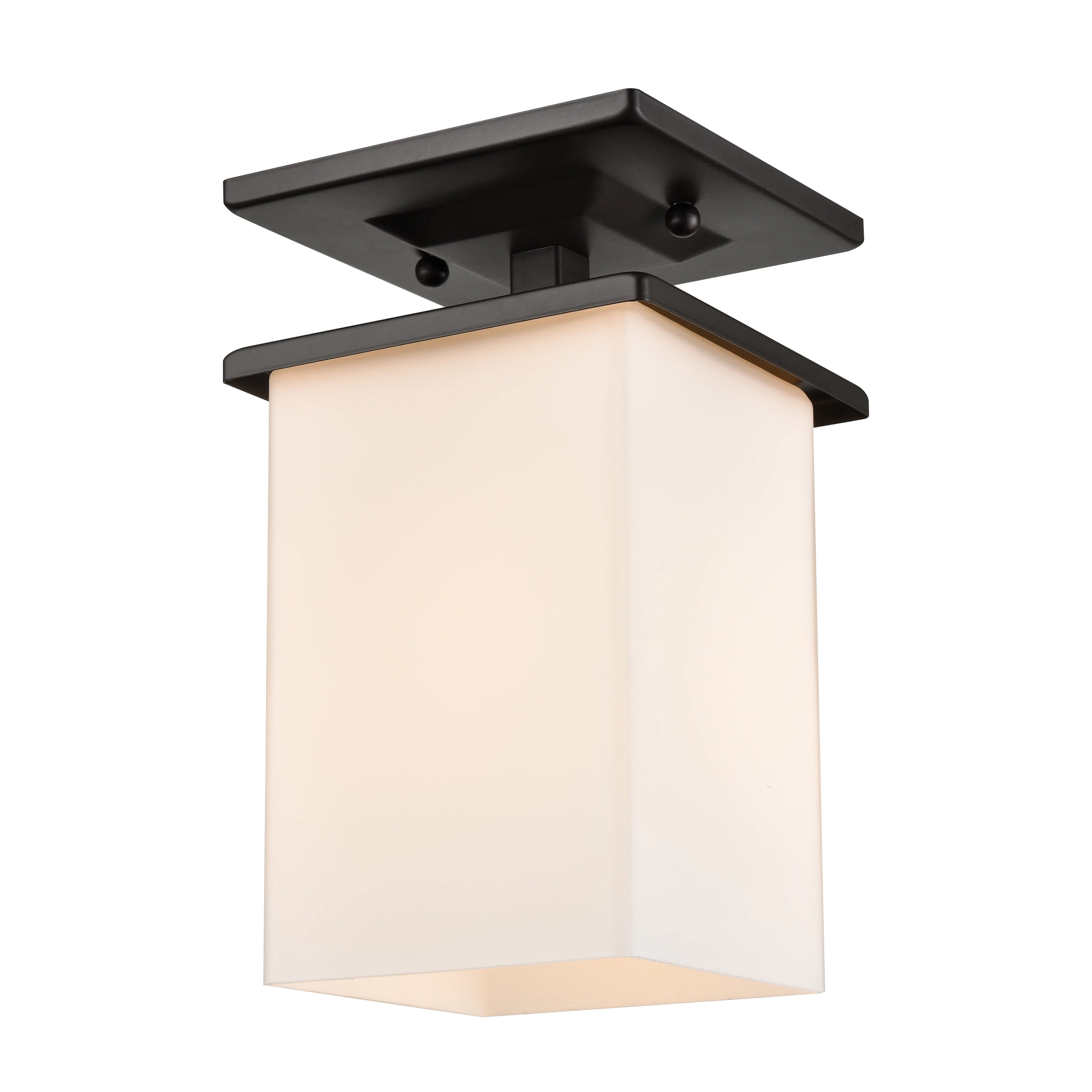 Broad Street 5.5" Wide 1-Light Outdoor Flush Mount - Textured Matte Black