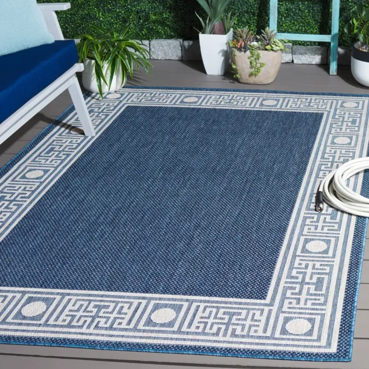 BEACH HOUSE 276 BLUE  9' x 12' Large Rectangle Rug