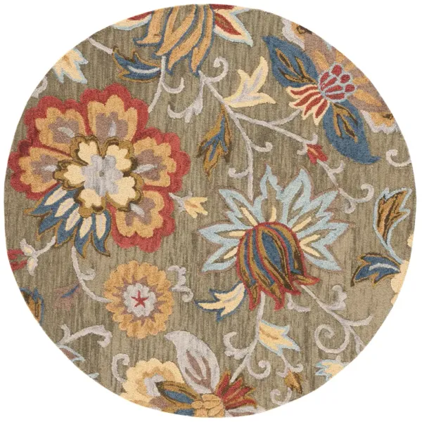 BLOSSOM Hand Tufted 6' x 6' Round area rug