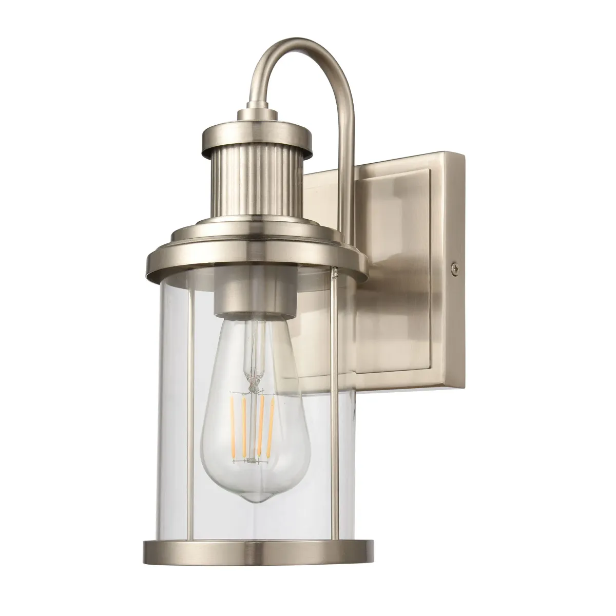 Millburn 12" High 1-Light Sconce - Satin Nickel