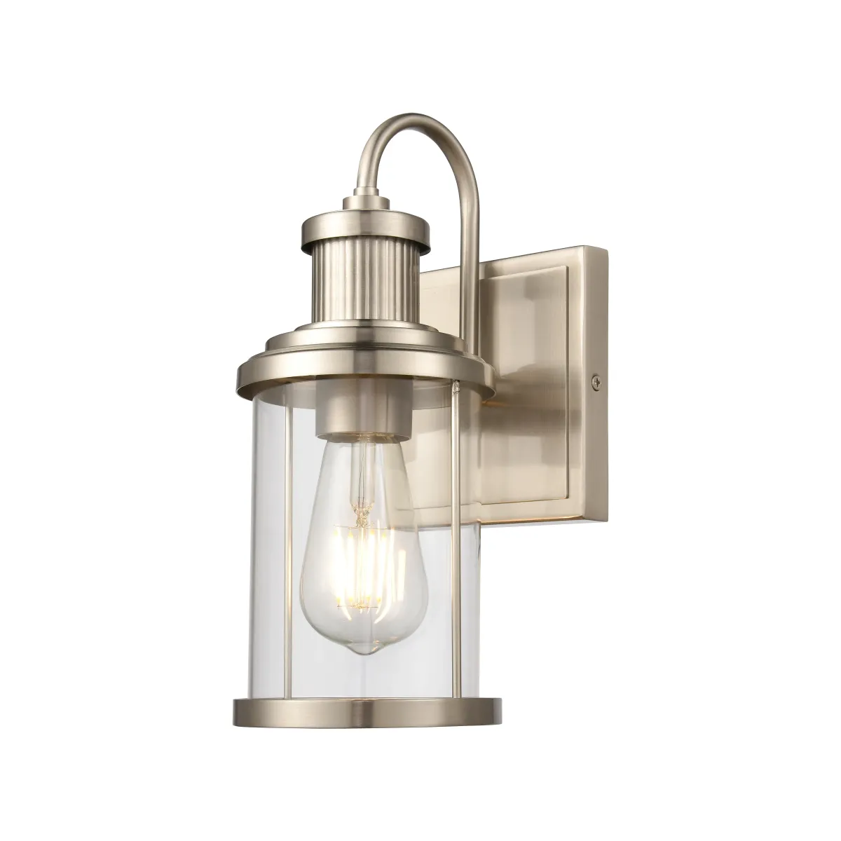 Millburn 12" High 1-Light Sconce - Satin Nickel