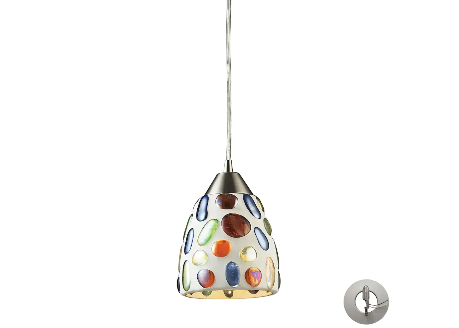 Gemstone Configurable Multi Pendant - Satin Nickel