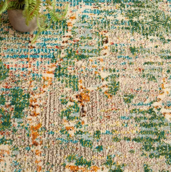 MADISON 457 GREEN  2'-2' x 8' Runner Rug