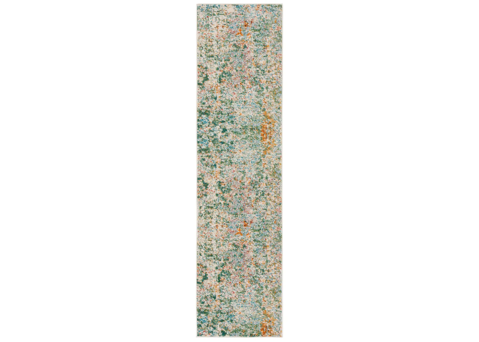 MADISON 457 GREEN  2'-2' x 8' Runner Rug