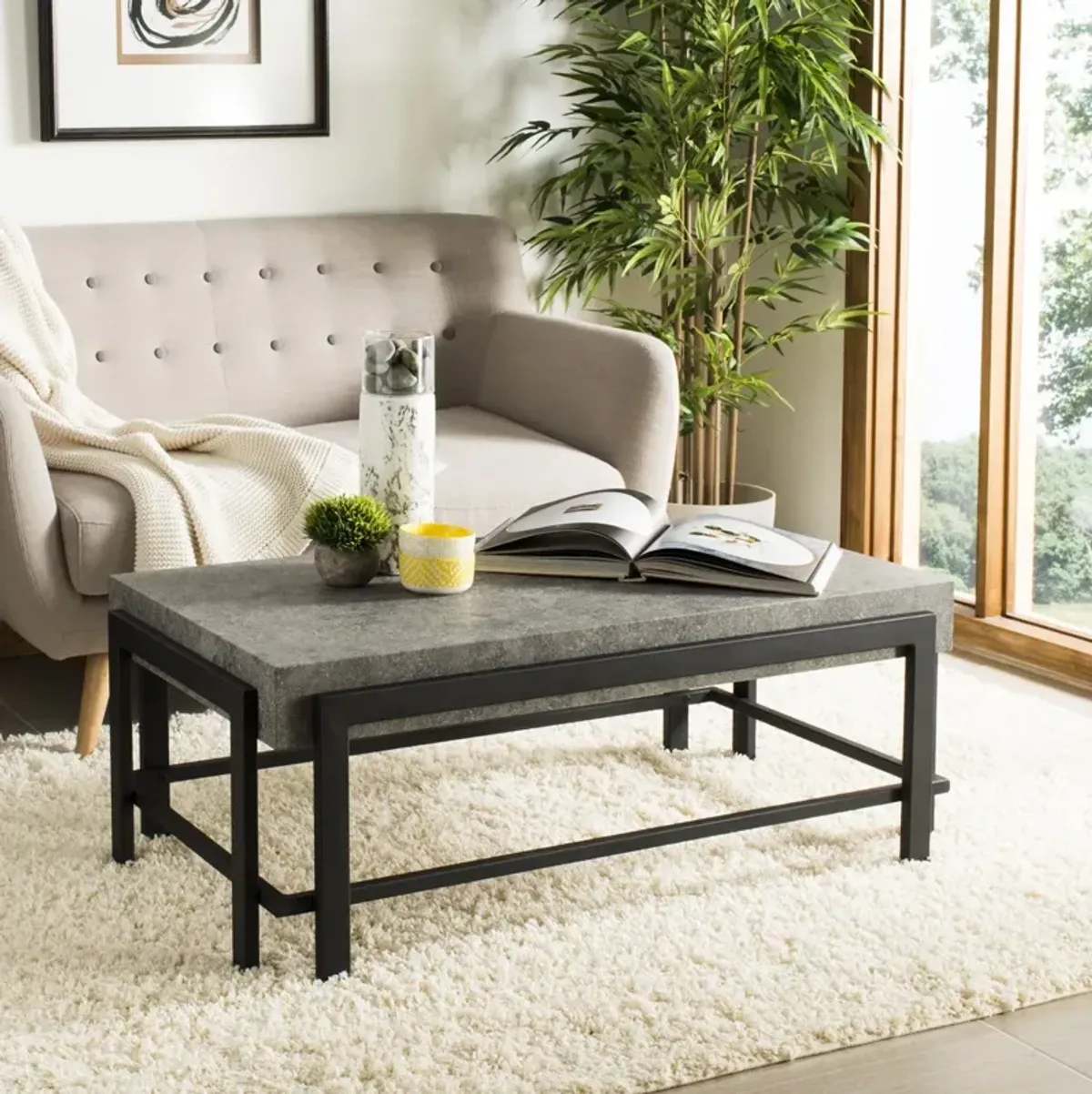 OLIVER RECTANGULAR CONTEMPORARY COFFEE TABLE