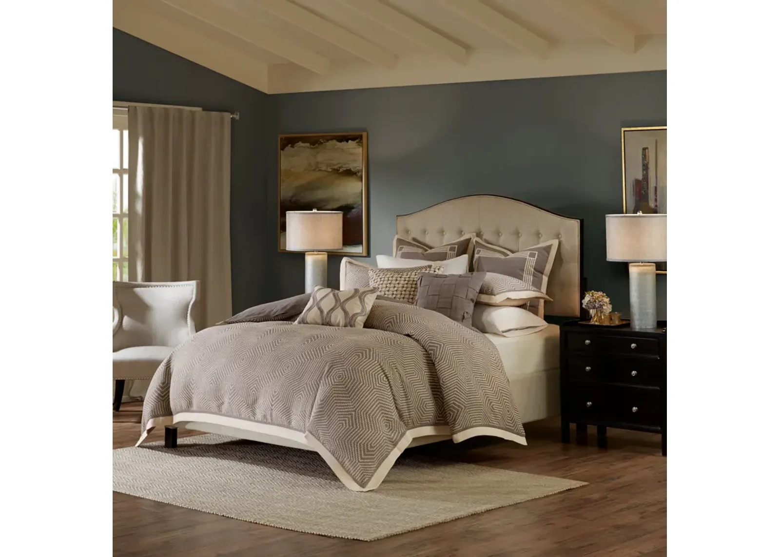 Madison Park Signature Shades of Grey Grey Comforter Set