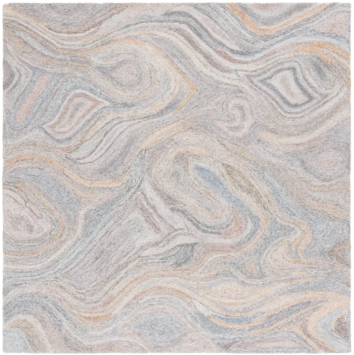 ABSTRACT Hand Tufted 6' x 6' Square area rug