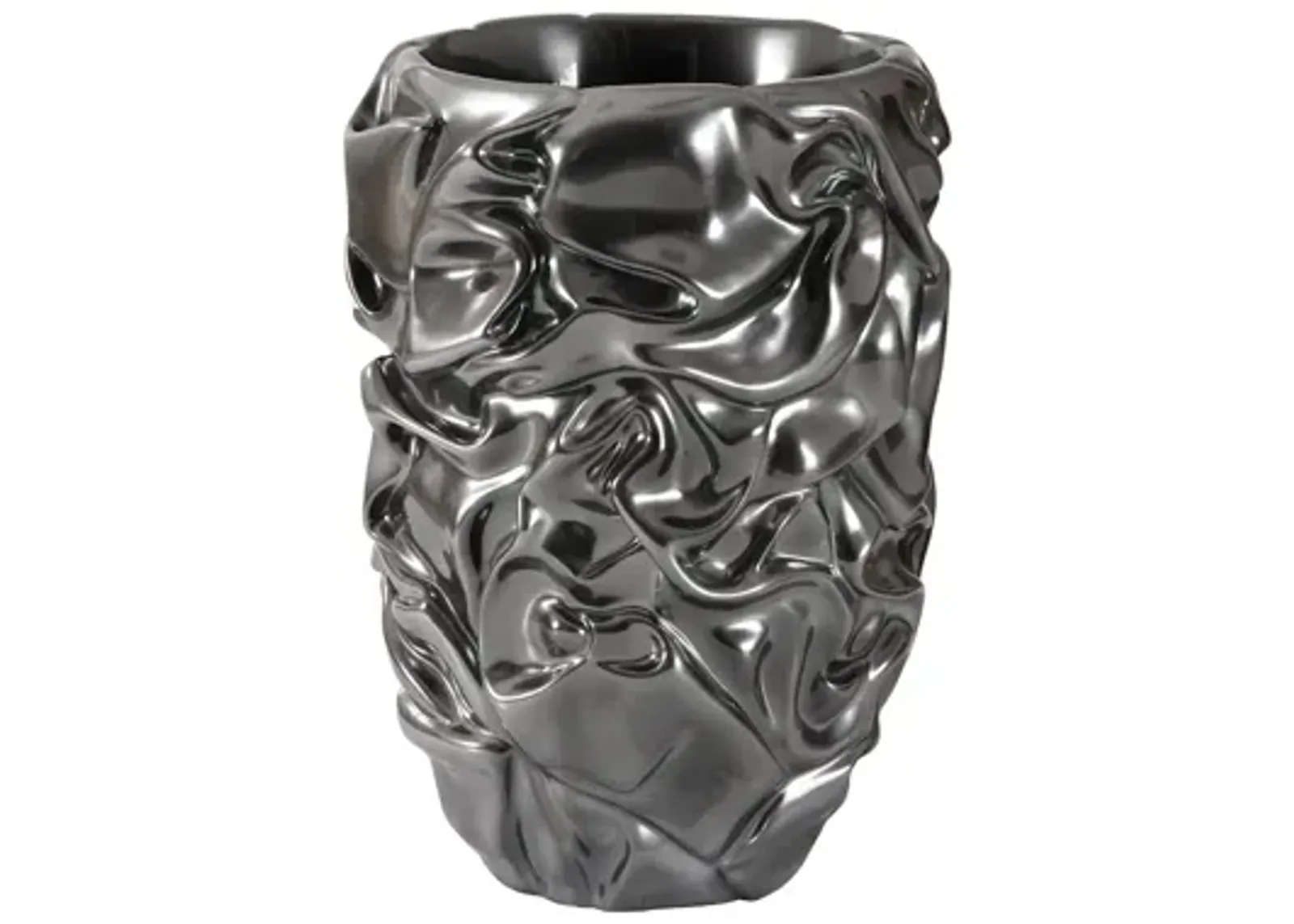 Drape Planter, Liquid Silver