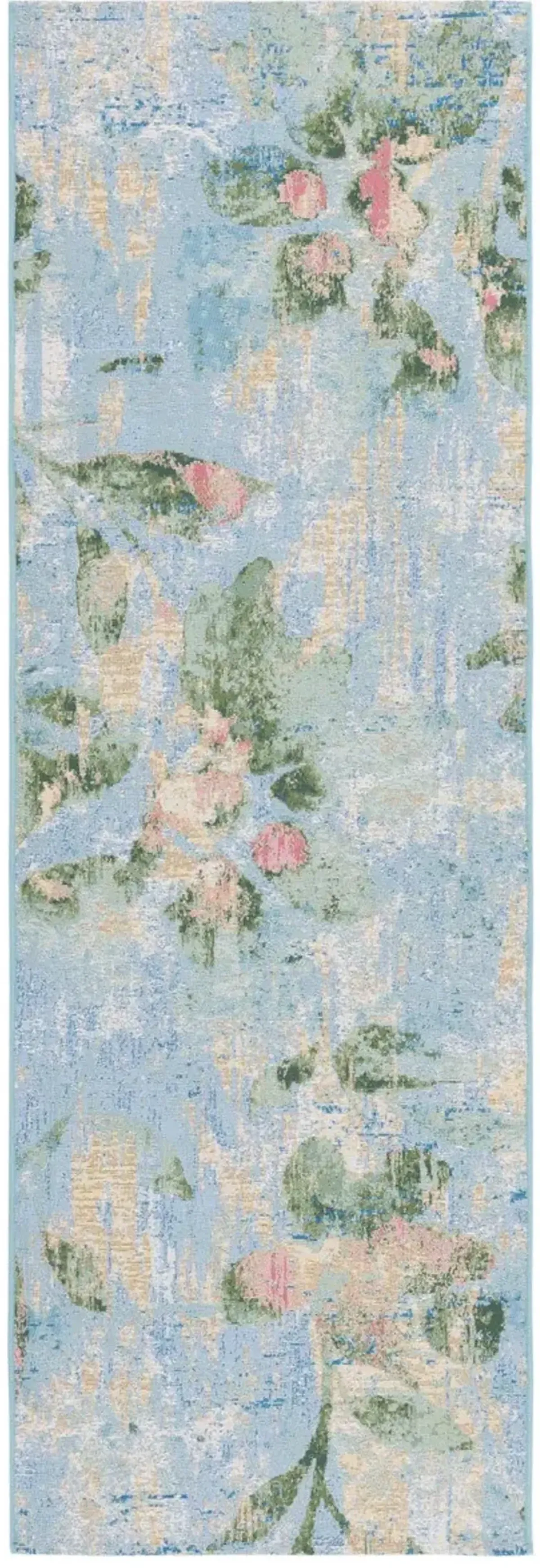 BARBADOS 522 Blue 2'-8' X 8' Runner Rug