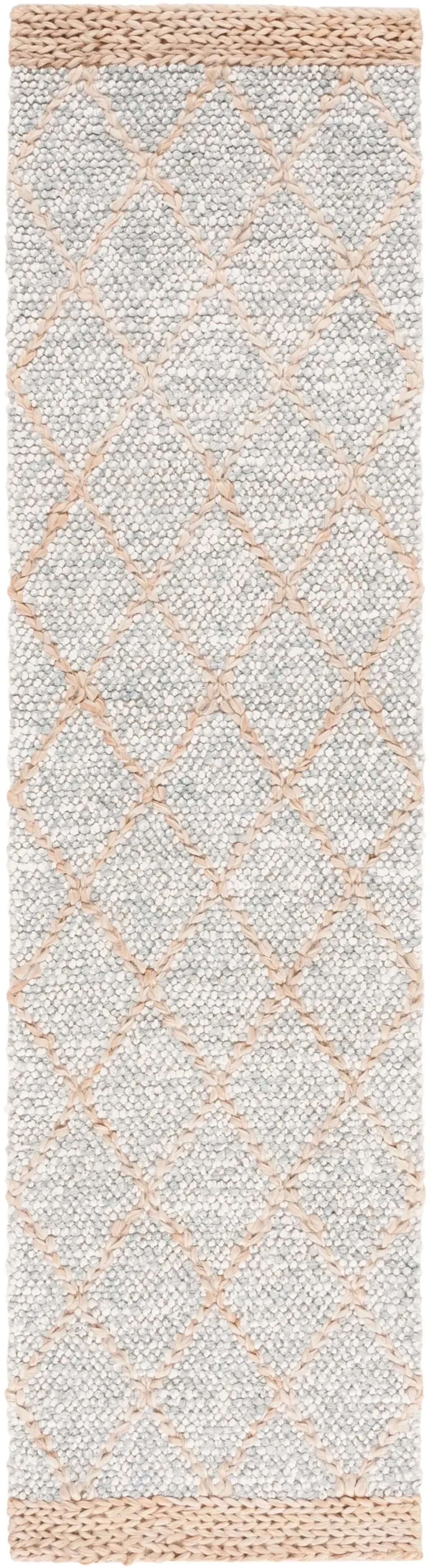 NATURAL FIBER 475 GREY  2'-3' x 9' Runner Rug