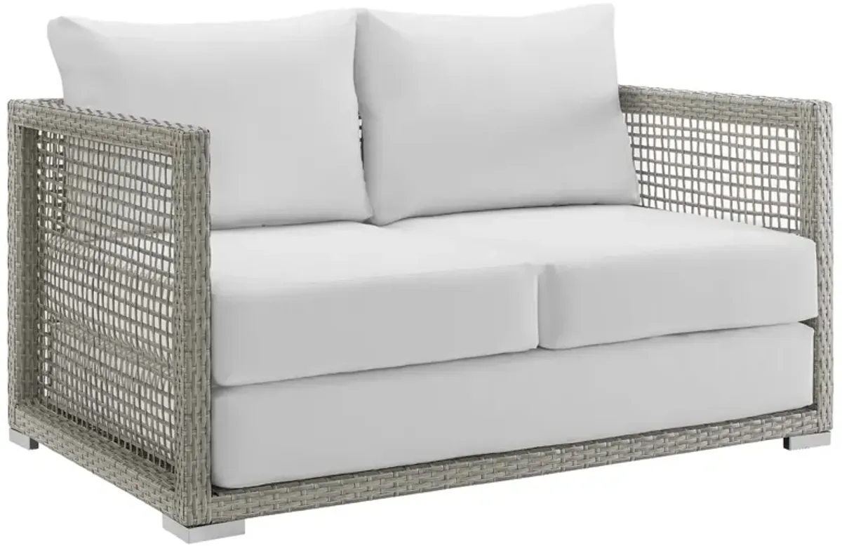 Aura 4 Piece Outdoor Patio Wicker Rattan Set