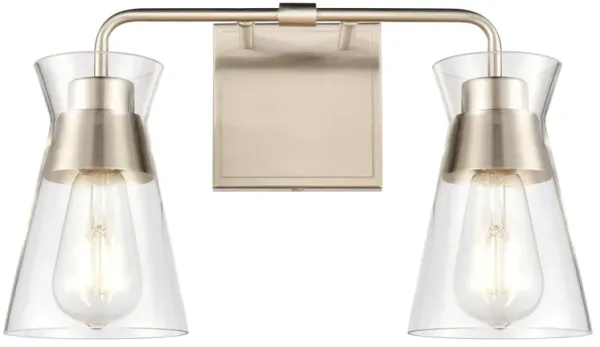 Brookville 15" Wide 2-Light Vanity Light - Satin Nickel