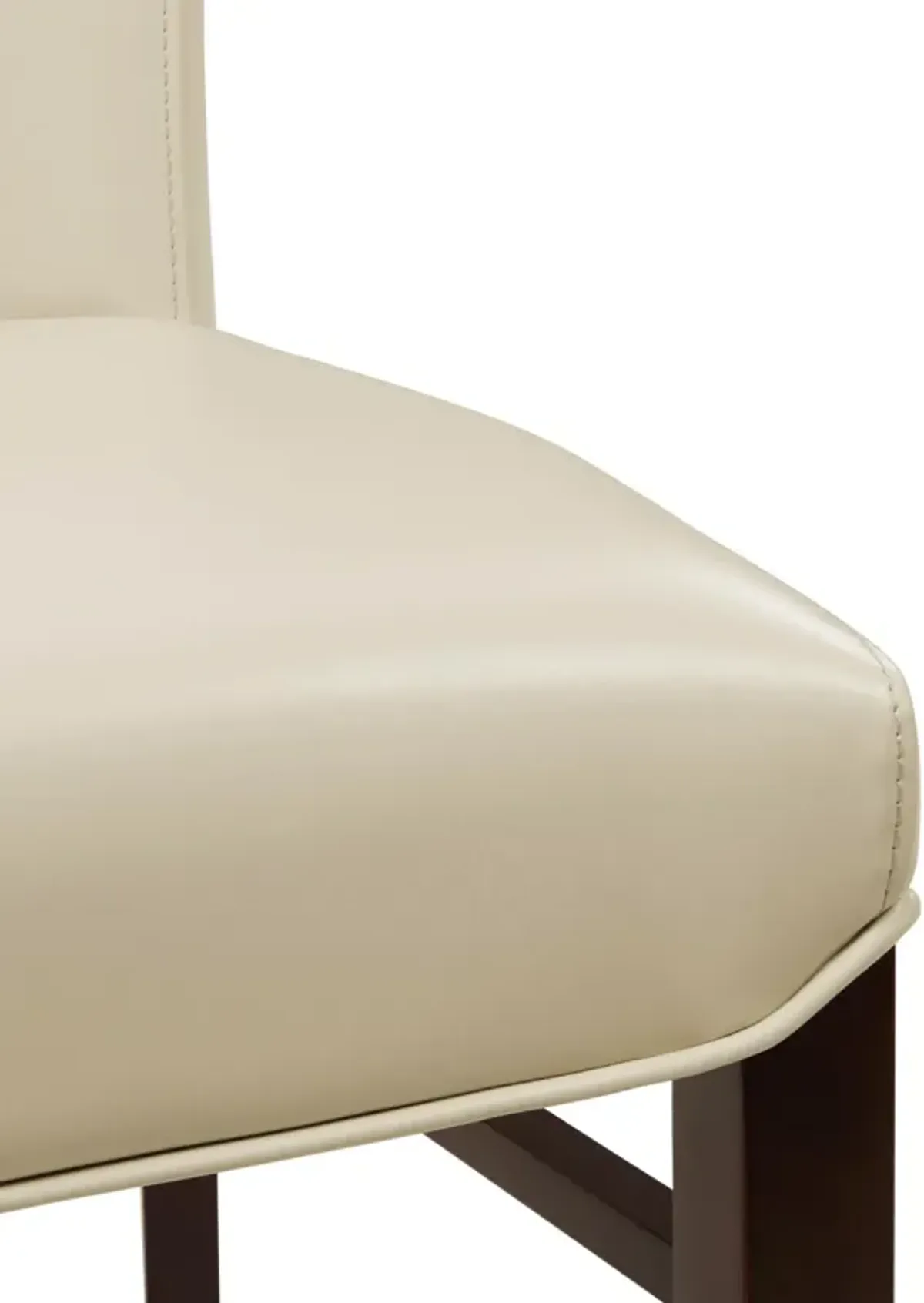 Milton Bonded Leather Dining Side Chair, Cream (Set of 2)