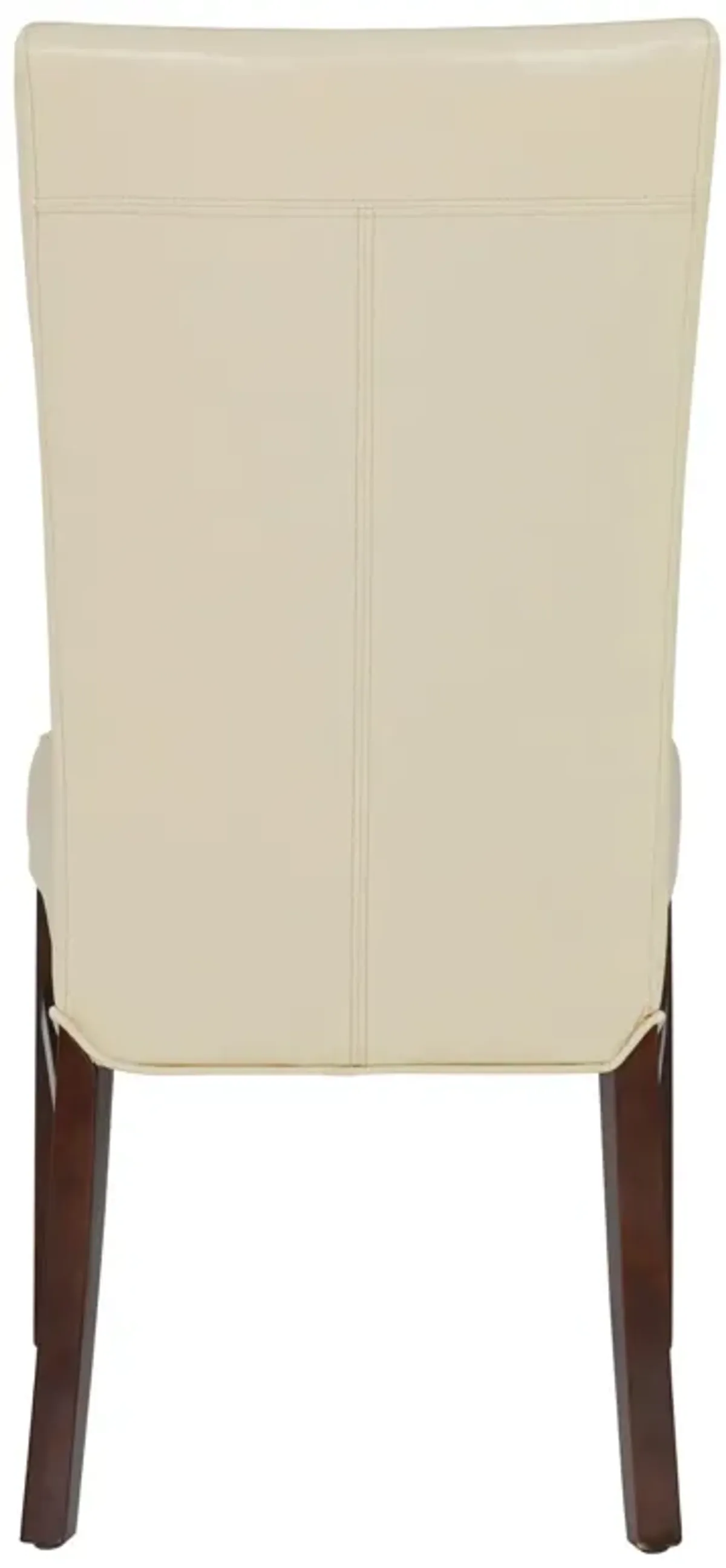 Milton Bonded Leather Dining Side Chair, Cream (Set of 2)